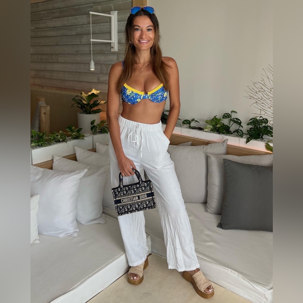 Xs white linen beach pants